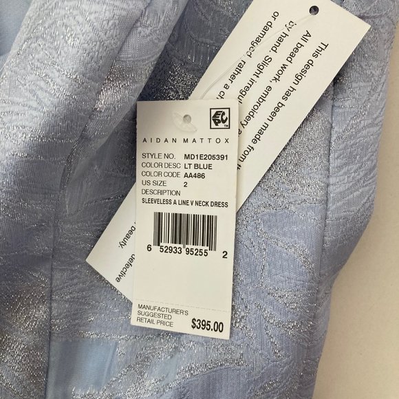 AIDAN MATTOX Sleeveless A-line V-neck Dress - Picture 11 of 11